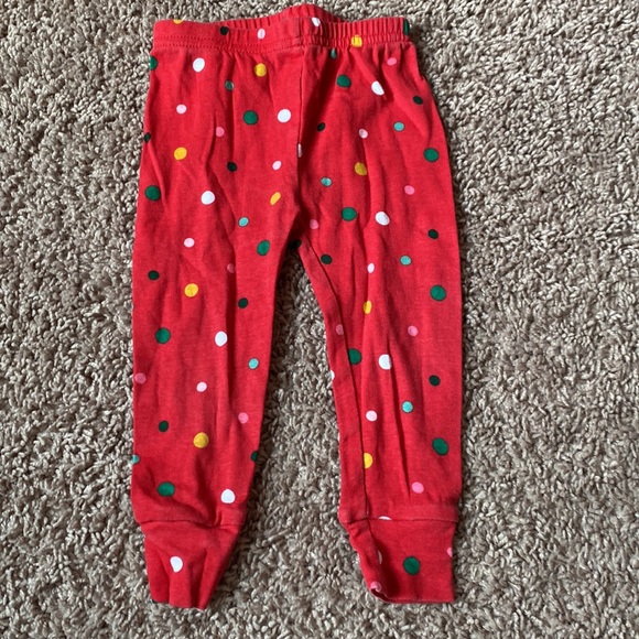 Carter’s 12M 3 piece set Christmas holidays reindeer polka dots red white tulle - Picture 7 of 8